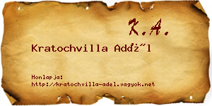 Kratochvilla Adél névjegykártya